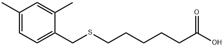 6-[(2,4-二甲基苄基)硫基]己酸, 1966153-13-8, 结构式