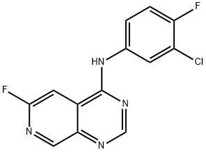 Pyrido[3,4-d]pyrimidin-4-amine, N-(3-chloro-4-fluorophenyl)-6-fluoro- Structure