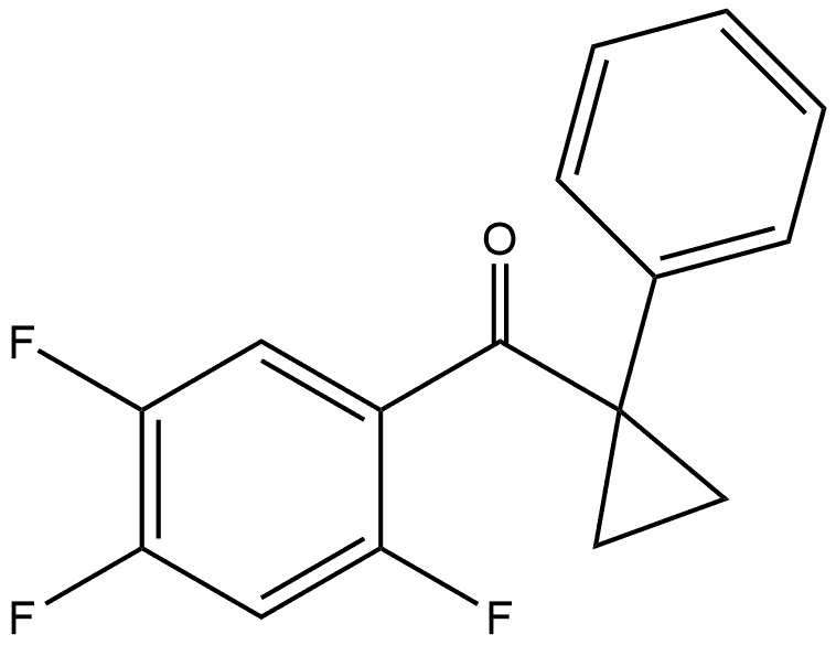 (1-Phenylcyclopropyl)(2,4,5-trifluorophenyl)methanone 结构式