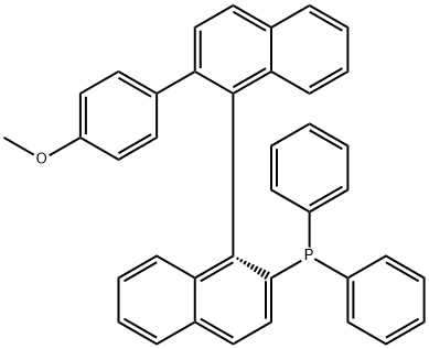 (2'-(4-methoxyphenyl)-[1,1'-binaphthalen]-2-yl)diphenylphosphane 结构式