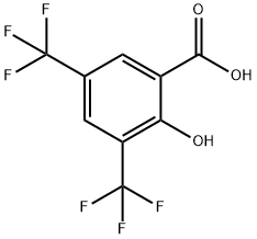 Benzoic acid, 2-hydroxy-3,5-bis(trifluoromethyl)- 结构式