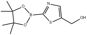5-Thiazolemethanol, 2-(4,4,5,5-tetramethyl-1,3,2-dioxaborolan-2-yl)- Structure