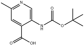 4-Pyridinecarboxylic acid, 5-[[(1,1-dimethylethoxy)carbonyl]amino]-2-methyl- Structure