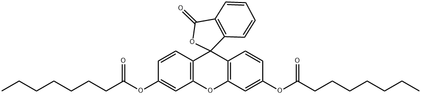Fluorescein dioctanoate Struktur