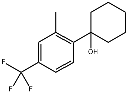 1-(2-methyl-4-(trifluoromethyl)phenyl)cyclohexanol Struktur