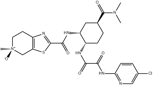 Ethanediamide, N1-(5-chloro-2-pyridinyl)-N2-[(1S,2R,4S)-4-[(dimethylamino)carbonyl]-2-[[[(5S)-4,5,6,7-tetrahydro-5-methyl-5-oxidothiazolo[5,4-c]pyridin-2-yl]carbonyl]amino]cyclohexyl]- Structure