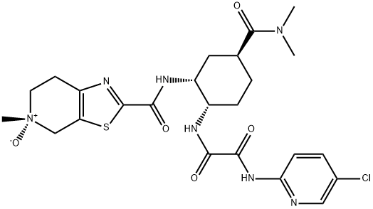 Ethanediamide, N1-(5-chloro-2-pyridinyl)-N2-[(1S,2R,4S)-4-[(dimethylamino)carbonyl]-2-[[[(5R)-4,5,6,7-tetrahydro-5-methyl-5-oxidothiazolo[5,4-c]pyridin-2-yl]carbonyl]amino]cyclohexyl]- Structure