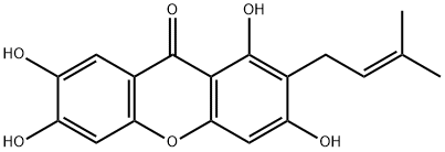 9H-Xanthen-9-one, 1,3,6,7-tetrahydroxy-2-(3-methyl-2-buten-1-yl)-,197447-29-3,结构式
