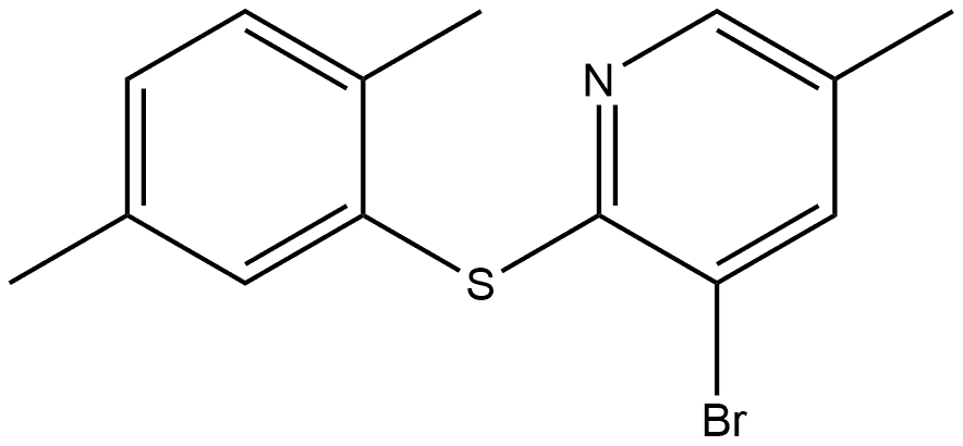 3-Bromo-2-[(2,5-dimethylphenyl)thio]-5-methylpyridine Structure