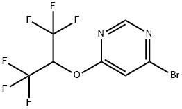 4-Bromo-6-[2,2,2-trifluoro-1-(trifluoromethyl)ethoxy]pyrimidine Structure