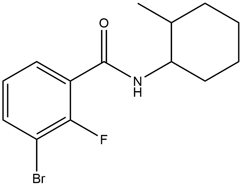 3-Bromo-2-fluoro-N-(2-methylcyclohexyl)benzamide 结构式