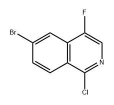 Isoquinoline, 6-bromo-1-chloro-4-fluoro- Struktur