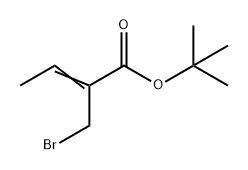 2-Butenoic acid, 2-(bromomethyl)-, 1,1-dimethylethyl ester 结构式