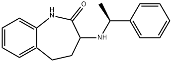 2H-1-Benzazepin-2-one, 1,3,4,5-tetrahydro-3-[[(1S)-1-phenylethyl]amino]- Struktur