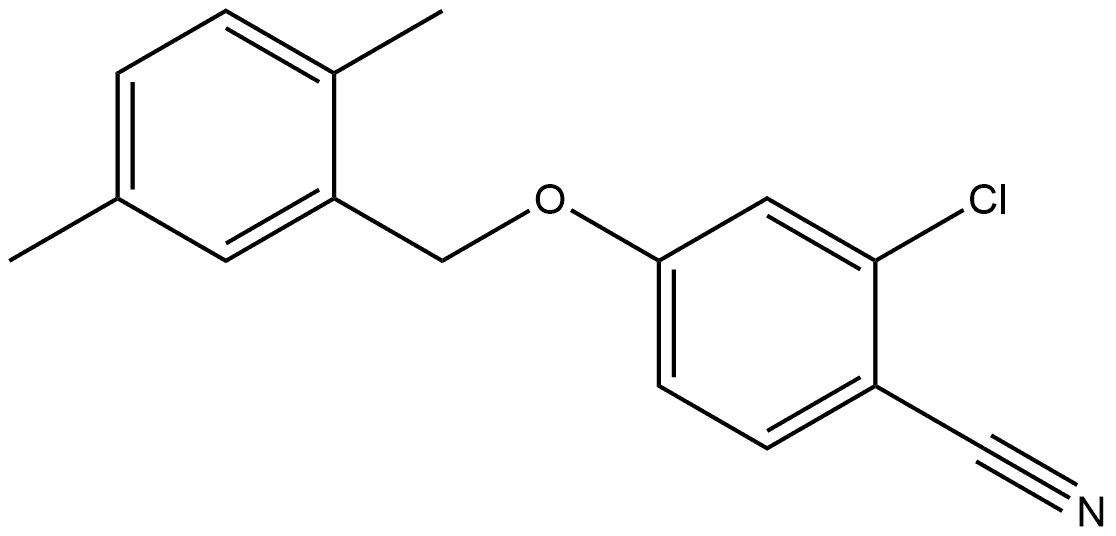 2-Chloro-4-[(2,5-dimethylphenyl)methoxy]benzonitrile 结构式