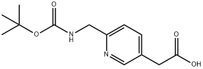 6-[[[(1,1-DIMETHYLETHOXY)CARBONYL]AMINO]METHYL]-3-PYRIDINEACETIC ACID,1978384-17-6,结构式