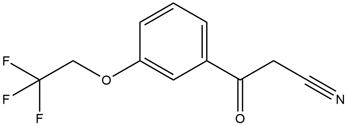 3-(2,2,2-Trifluoroethoxy)benzoylacetonitrile Struktur