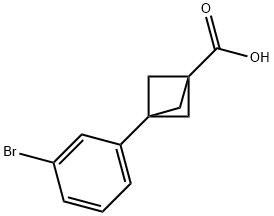 3-(3-溴苯基)双环[1.1.1]戊烷-1-羧酸 结构式