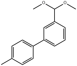 3-(Dimethoxymethyl)-4'-methyl-1,1'-biphenyl 结构式