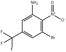 3-溴-2-硝基-5-(三氟甲基)苯胺, 1980075-08-8, 结构式
