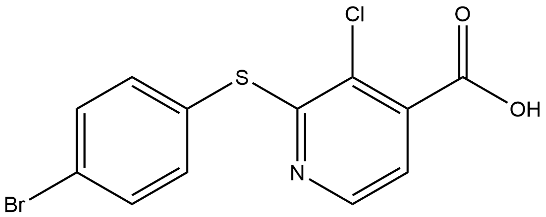 2-[(4-Bromophenyl)thio]-3-chloro-4-pyridinecarboxylic acid Structure