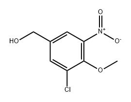 Benzenemethanol, 3-chloro-4-methoxy-5-nitro- Struktur