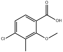 4-chloro-2-methoxy-3-methylbenzoic acid 结构式