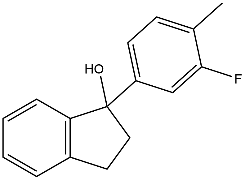 1-(3-Fluoro-4-methylphenyl)-2,3-dihydro-1H-inden-1-ol Structure