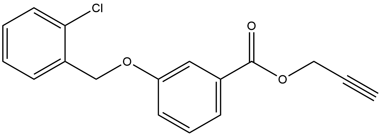 2-Propyn-1-yl 3-[(2-chlorophenyl)methoxy]benzoate Struktur