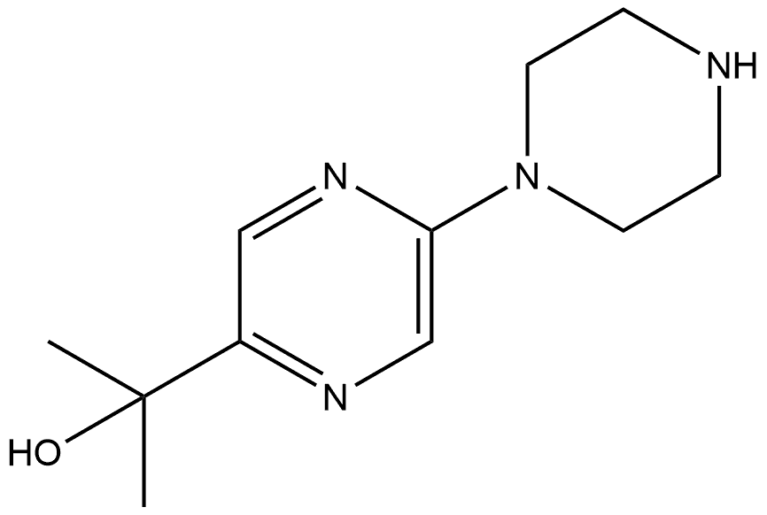2-Pyrazinemethanol, α,α-dimethyl-5-(1-piperazinyl)- 结构式