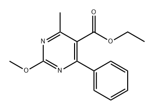 5-Pyrimidinecarboxylic acid, 2-methoxy-4-methyl-6-phenyl-, ethyl ester