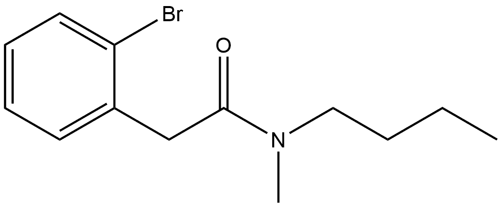 2-Bromo-N-butyl-N-methylbenzeneacetamide 结构式