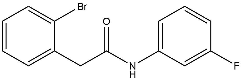 2-Bromo-N-(3-fluorophenyl)benzeneacetamide 结构式