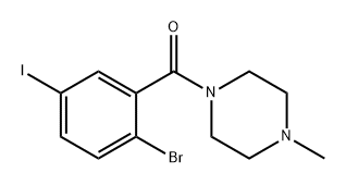 (2-Bromo-5-iodophenyl)(4-methylpiperazin-1-yl)methanone Structure