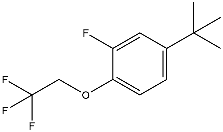 4-(1,1-Dimethylethyl)-2-fluoro-1-(2,2,2-trifluoroethoxy)benzene,1989626-38-1,结构式