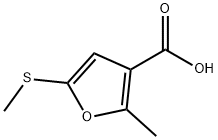 2-Methyl-5-(methylsulfanyl)furan-3-carboxylic acid 结构式