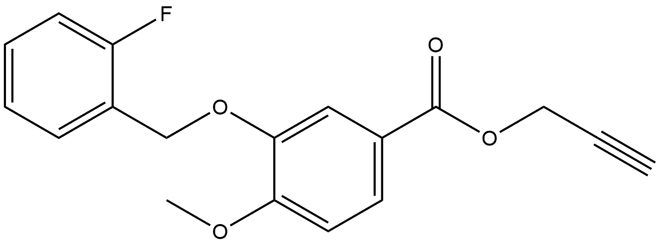 2-Propyn-1-yl 3-[(2-fluorophenyl)methoxy]-4-methoxybenzoate 结构式