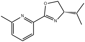 Pyridine, 2-[(4S)-4,5-dihydro-4-(1-methylethyl)-2-oxazolyl]-6-methyl- Structure