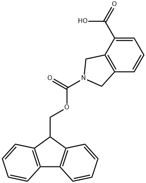 2-[(9H-FLUOREN-9-YLMETHOXY)CARBONYL]-2,3-DIHYDRO-1H-ISOINDOLE-4-CARBOXYLIC ACID 结构式