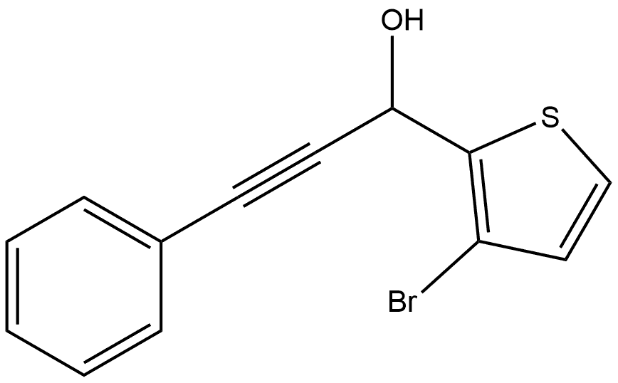 3-Bromo-α-(2-phenylethynyl)-2-thiophenemethanol Structure