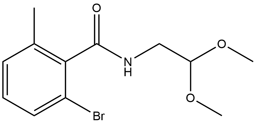 2-Bromo-N-(2,2-dimethoxyethyl)-6-methylbenzamide Structure
