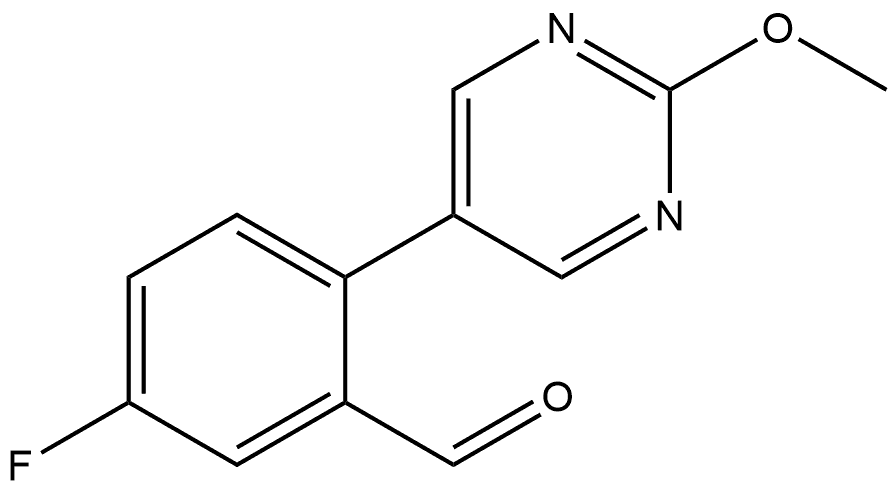 5-Fluoro-2-(2-methoxy-5-pyrimidinyl)benzaldehyde Structure