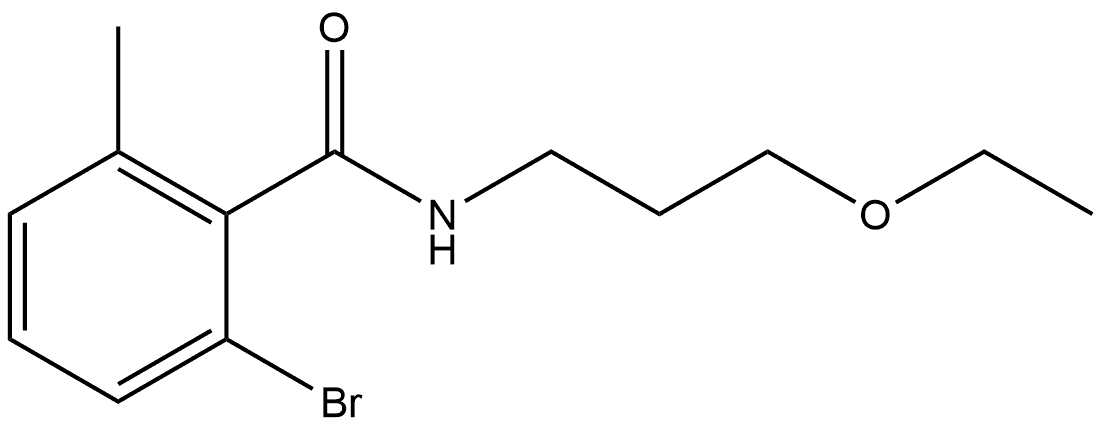 2-Bromo-N-(3-ethoxypropyl)-6-methylbenzamide 结构式