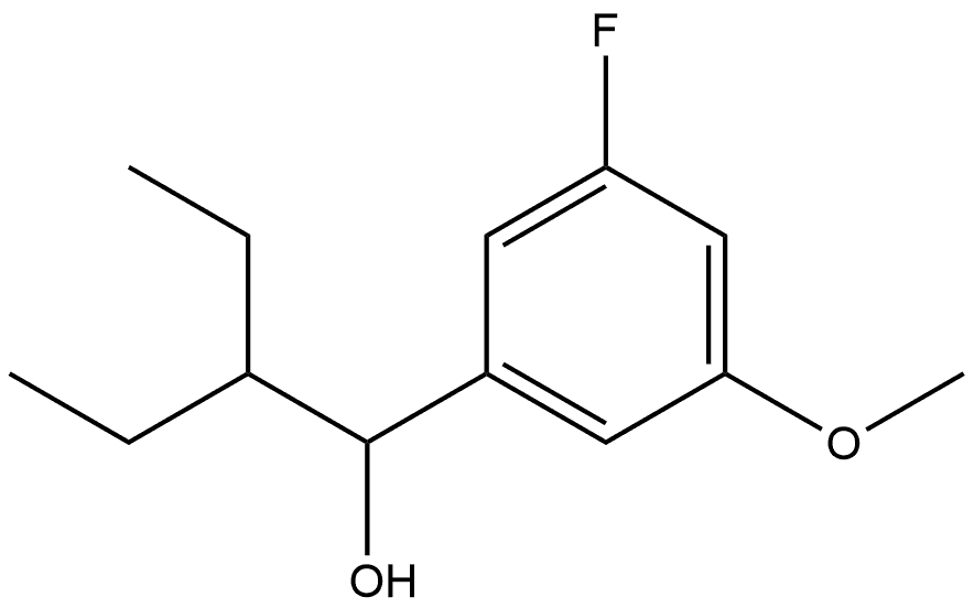 α-(1-Ethylpropyl)-3-fluoro-5-methoxybenzenemethanol,1997639-60-7,结构式