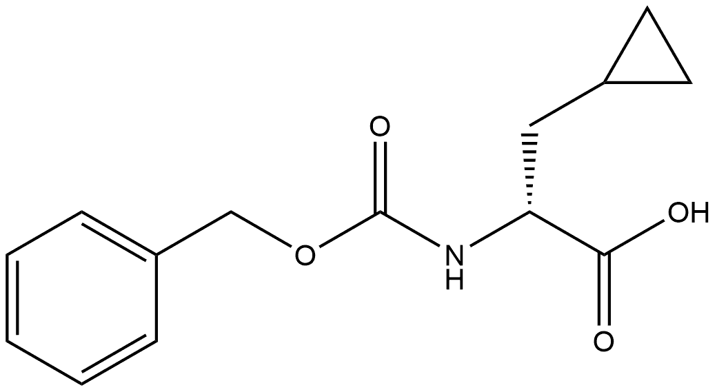 Cyclopropanepropanoic acid, α-[[(phenylmethoxy)carbonyl]amino]-, (αR)- Structure