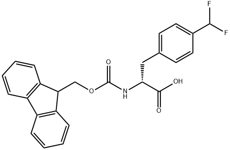 D-Phenylalanine, 4-(difluoromethyl)-N-[(9H-fluoren-9-ylmethoxy)carbonyl]- Structure