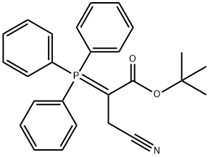 3-氰基-2-(三苯基磷烷基)丙酸叔丁酯 结构式