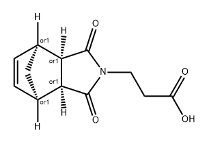 4,7-Methano-2H-isoindole-2-propanoic acid, 1,3,3a,4,7,7a-hexahydro-1,3-dioxo-, (3aR,4S,7R,7aS)-rel- 化学構造式