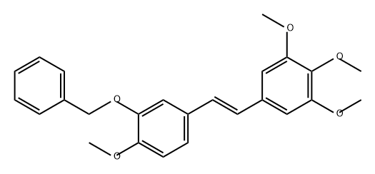 Benzene, 1-methoxy-2-(phenylmethoxy)-4-[(1E)-2-(3,4,5-trimethoxyphenyl)ethenyl]- 结构式