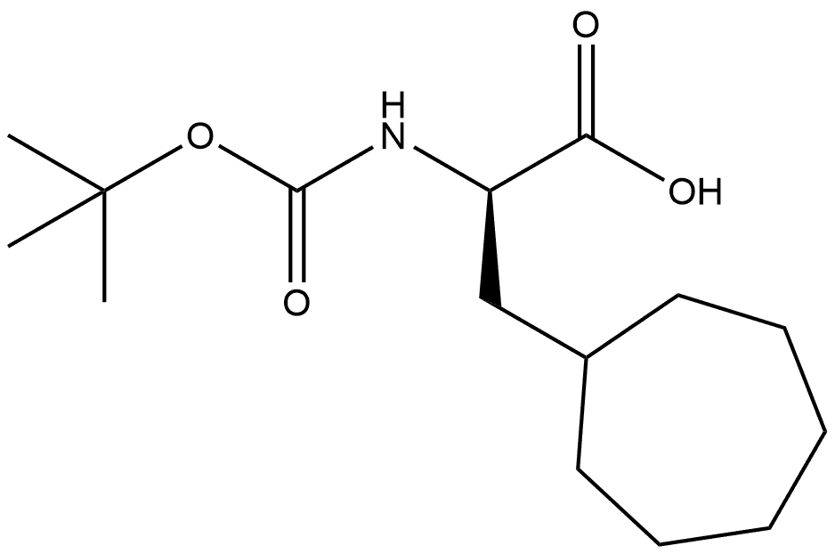 (αR)-α-[[(1,1-Dimethylethoxy)carbonyl]amino]cycloheptanepropanoic acid,2002523-05-7,结构式
